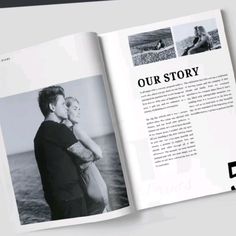 elegant black and white wedding Day Magazine template September Wedding, Bridesmaids And Groomsmen, Magazine Layout