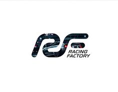 the logo for racing factory, which is designed to look like it has an image of a