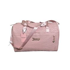 Juicy Couture Pink Diamond Embossed Duffle Weekender Overnight Large Bag Condition: New With Tag Department: Women Brand: Juicy Couture Closure: Zip Accents : Embossed Logo Fabric Type: Pvc Accessories: Key Chain Hardware Color: Gold Size: Large Color: Pink Pattern: Embossed Logo Exterior Material: Faux Leather Features: Double Handle, Adjustable Strap, Exterior Pocket, Interior Zip Pocket Occasion: Travel Super Cute Weekender Bag Great For Traveling Provides Good Storage. Pink Duffle Bag, Large Travel Bag, Couture Bags, Juicy Couture Bags, Pink Pattern, Pretty Bags, Overnight Bag, Large Bag, Suitcases