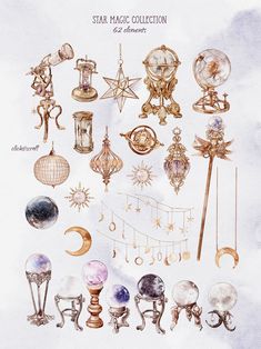 an illustration of various items from the star magic collection