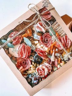 a box filled with different types of food