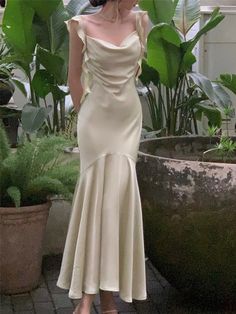 Bodycon Mermaid Dress, Ankle Length Prom Dress, Women Summer Fashion, French Women Style, 파티 드레스, Popular Dresses