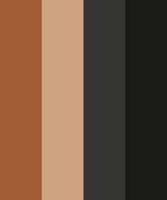 the color palette is brown, black, and tan with an orange stripe in the middle