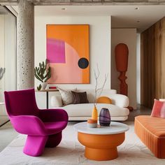 1970s contemporary Colourful Living Room Decor, Interior Design Per La Casa, Deco Studio, Color Guide, Home N Decor, The 1970s