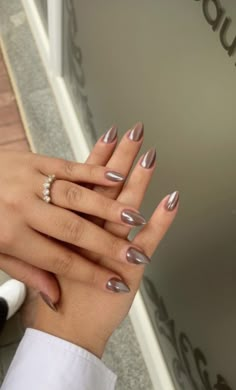 Shop our Influencers' top picks on Amazon Chrome Nail Colors, Office Nails, Nagellack Trends, New Nails, Neutral Nails, Nails 2024, Nails And Makeup, Nails Toes, Skin Nails