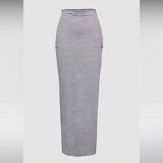 Occasion: Casual Category: Bottoms Composition: 95% Polyester, 5% Spandex Color: Gray Casual Solid Color Elastane Maxi Skirt, Casual Elastane Maxi Skirt, Casual High Waist Pencil Skirt In Elastane, Casual High-waist Elastane Pencil Skirt, Casual High Waist Pencil Skirt, Forest Green Skirt, Long Grey Skirt, Light Grey Skirt, Grid Skirt