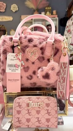 @ sandrasprinklife Purses Coquette, Pink Couture, Juicy Couture Purse, Inside My Bag, Pink Lifestyle, Luxury Bags Collection, Girly Bags, Box Package, Luxury Purses