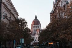 an old building in the middle of a city