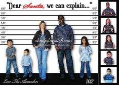 an image of a family mug shot with the names of their parents and children on them