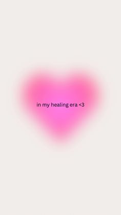 a pink heart with the words in my heating era 3