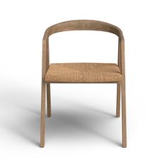 a wooden chair on a white background