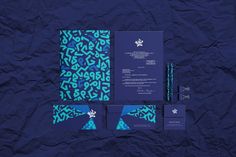 the stationery is designed to look like blue paper