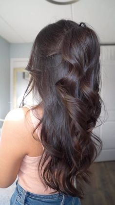 Bridal Shower Hair For Bride Half Up, Long Brown Hair Styles Hairstyles, Prom Hairstyles Dark Brown Hair, Prom Hairstyles For Long Hair Brunette, Prom Hairstyles Dark Hair, Prom Hairstyles Brown Hair, Long Brown Hair Hairstyles, Hair Down Prom Styles, Hair Styles Down