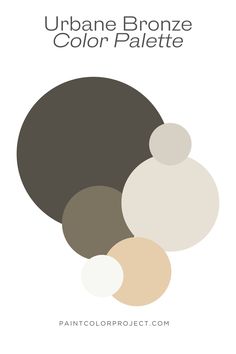 the color palette for urbane bronze, black and white