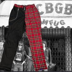 New Hot Topic Womens Small Split Leg Red Plaid Black Pants Trouser W/Chain Punk Sometimes It's Hard To Make Up Your Mind On Which Pair Of Pants To Wear. We've Made It So You Don't Have To Decide! These Pants Feature One Solid Black Leg, One Red, White And Black Plaid Leg, Detachable Chain, Four Pockets And An Elasticated Section In The Waistband For A Close And Comfy Fit. Women’s Small -See Photos Condition: New With Tags If You Have Any Questions, Or Need Additional Photos Please Message Me So Emo Cotton Bottoms For Streetwear, Emo Cotton Bottoms For Concert, Emo Style Cotton Bottoms For Concerts, Grunge Pants For Fall Cosplay, Grunge Style Pants For Fall Cosplay, Grunge Style Pants For Cosplay In Fall, Fall Cosplay Grunge Pants, Grunge Style Bottoms For Cosplay In Fall, Grunge Bottoms For Cosplay In Fall