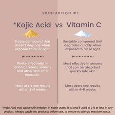 And drumroll please…. The answer is yes! Both kojic acid and vitamin c are considered great for the skin and are used in many skincare products. We have heard to use natural vitamin c to brighten skin at home for the longest time, but the concept of kojic acid seems to be a bit new. So, today a comparison will tell us For Brightening Skin, Brightening Skincare, Face Pores, Best Vitamin C, Natural Vitamin C, Skin Aesthetics, Brightening Skin, Diy Body Care, Facial Skin Care Routine