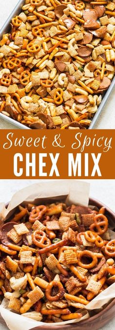 this sweet and spicy chex mix is so good it's easy to make