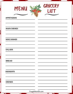 a printable grocery list with the words grocery list and pineapples on it