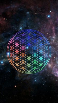 the flower of life symbol in space