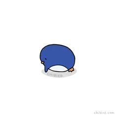 a blue whale with the word chibird on it's back and its head in