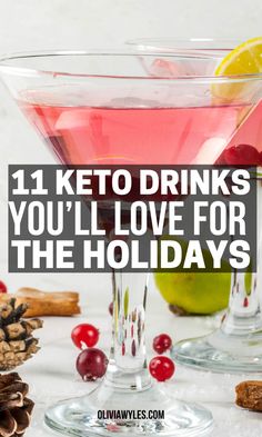 Keto Thanksgiving Drinks, Keto Christmas Cocktails, Keto Martini Recipes, Keto Holiday Cocktails, Low Carb Holiday Cocktails, Low Carb Christmas Cocktails, Keto Titos Drinks, Keto Friendly Christmas Cocktails, Keto Friendly Drinks Alcohol