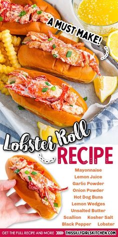 lobster recipe Lobster Sandwich, Seafood Sandwiches, Best Lobster Roll, Summer Sandwiches, The Lobster