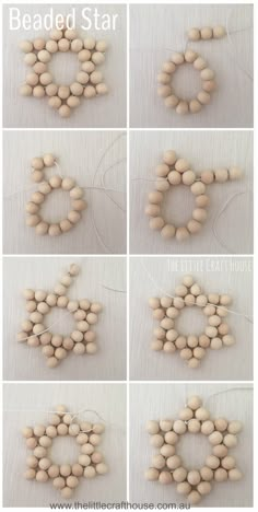 step by step instructions to make beaded star