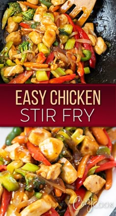 chicken stir fry with a mix of vegetables. Clean Chinese Food Recipes, Chicken Stir Fry With Vegetables Crock Pot, Canned Chicken Stir Fry, Spicy Stir Fry Chicken, Chef Jambo Chicken Stir Fry, At Home Stir Fry, Chicken Stir Fry With Hoisin Sauce, Mexican Stir Fry Chicken, Stirfry Chicken Recipe