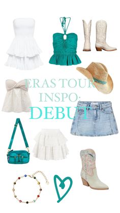 Eras Tour Outfit Inspo Debut, Bestie Eras Tour Outfits, Taylor Swift Debut Outfit Ideas, Taylor Swift Concert Outfit Debut, Eras Tour Outfit Ideas Debut, Cute Eras Tour Outfits, Debut Era Outfits, Debut Outfit Ideas, Eras Tour Dresses