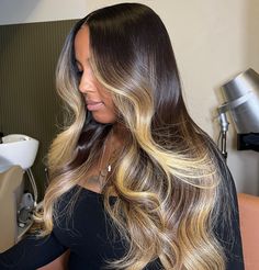 A little hair dump. I do a little bit of everything. #thehairnutritionist | Instagram Black Blonde Ombre Hair, Ombre Blonde Hair Black Women, Best Hair Color For Black Women, Blond Hair On Black Women, Blonde Sewin, Balayage On Black Women, Balayage Black Women, Black And Blonde Hair Black Women, Blonde Highlights Black Women