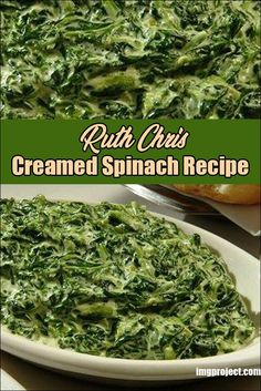 the spinach dish is prepared and ready to be eaten