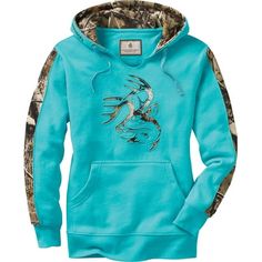 We took our most popular men's hoodie and made one just for you. Heavyweight high cotton blend hoodie in new colors and a true women's cut with Big Game Camo accents. Features a soft scoop neck opening for easy on-off and extra comfort. Material: 70% Cotton and 30% Polyester Wash: Machine wash cold. Non-chlorine bleach when needed. Tumble dry low. Low iron if needed. Color: Blue.  Gender: female.  Age Group: adult. Tattoos Country, Girl Sayings, Alt Country, Quotes Country, Lyrics Country, Camouflage Outfits, Country Song, Camo Outfits, Country Girls Outfits