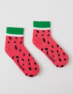 Pull & Bear 2015 Watermelon socks Fun Socks, Pull And Bear, Funny Socks, Cute Socks, Womens Tights, Socks And Tights