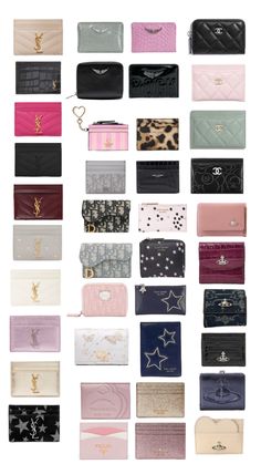 #wallets #prettywallets #dior #viviennewestwood #ysl #yvessaintlaurent #saintlaurent #christiandior #katespade #katespadenewyork #victoriassecret #chanel Tas Lv, Ysl Purse, Luxury Bags Collection, Handbag Essentials, Cute Wallets, Girly Bags, Girly Accessories, Fancy Bags, Luxury Wallet