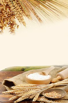 an image of wheat and flour on the table