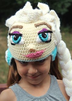 Hey, I found this really awesome Etsy listing at https://www.etsy.com/listing/247332521/disney-frozen-queen-elsa-costume-crochet  I bought and made this hat for my daughter. She literally has not taken it off since. Very good instructions. Easy to follow. Elsa Crochet Hat, Frozen Crochet Hat, Elsa Crochet, Costume Crochet, Wig Tutorial, Crochet Hat Tutorial, Frozen Queen, Crochet Wig, Toddler Patterns