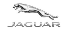 the logo for jaguar is shown on a white background with silver letters and an image of a