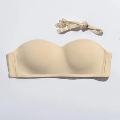 Bandeau Bra With Adjustable Straps. Beige Color. Very Soft And Comfortable Material. Never Been Worn! Nwt With Original Packaging. Too Big But Cannot Be Returned. Lace Bandeau Bra, White Bandeau, Strapless Bralette, Bandeau Crop Top, Black Bandeau, Strappy Bralette, Strapless Bandeau, Bandeau Bra, Bandeaus