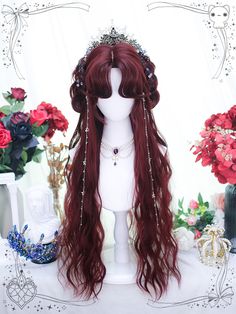 This price is for a wig only, others are not included. Attention : Wearing directly will not achieve the effect on the picture. Hair Length:LongWig Details:Heat-resistant Synthetic Fiber / Natural Parting / Natural Top / Net Closed Wefted Cap Construction / Wavy Size Free Size Hair Length 80-85 Korean Hairstyle Ideas, Short Long Hair, Cool Hair Designs, Wavy Bangs, Kawaii Wigs, Top Net, Cosplay Hair, Kawaii Hairstyles, Grow Old