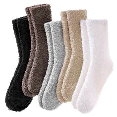 PRICES MAY VARY. PREMIUM FUZZY SOCKS: High elastic microfiber fabric and soft touch features will make your feet feel like being wrapped by soft cotton. These fuzzy socks for women don't shed lint and won't prick feet. They are good choices for you to wear as sleeping socks or slipper socks walking at home freely. ONE SIZE FIT MOST: These Women / Girls fluffy socks fit US shoe sizes 5 - 10, super soft, light and warm, you can share these warm winter socks with your girls, don't need to worry abo Fluffy Comforter, Fluffy Socks, Soft Sock, Sock Animals, Fuzzy Socks, Fuzzy Slippers, Warm Slippers, Cozy Socks, Winter Socks