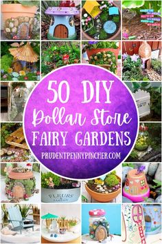 many different pictures with the words 50 diy dollhouse store fairy gardens