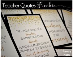 teacher quotes freebie printables for teachers to use on their classroom desks