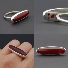 Cabachon Jewelry, Beach Stones Jewelry, Cast Rings, Bezel Jewelry, Carnelian Agate, Nice Ideas, Silver Rings With Stones, Accesories Jewelry