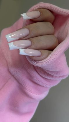 #маникюр#френч#квадратныйфренч Nails Inspiration French, Long Square Nails, Dope Nail Designs, French Acrylic Nails, Long Square Acrylic Nails, Nail Jewelry, Clean Nails, Square Acrylic Nails, Luxury Nails