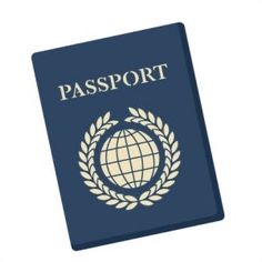 a passport with a globe on it and the word passport written in gold is shown