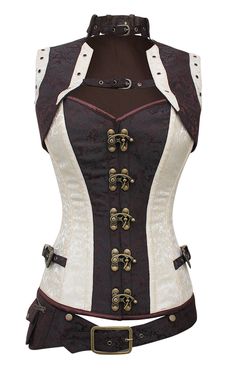 Cool closures! Steampunk Outfits, Moda Medieval, Moda Rock, Vetements Clothing, Mode Punk, Boned Corsets