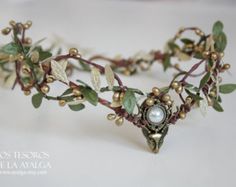 elvish tiara Elven crown medieval renaissance circlet by Ayalga Elven Headpiece, Forest Outfit, Woodland Tiara, Elf Tiara, Moon Crown, Elven Tiara, Boho Tiara, Woodland Crown, Woodland Elf