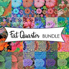 the fatquarter bundle is full of colorful flowers and umbrellas, including one for each