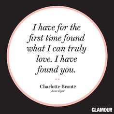 charlotte bronte quote about love for the first time found