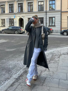 Forever Coat Grey - Djerf Avenue | Djerf Avenue Vinter Mode Outfits, Matilda Djerf Style, Gray Wool Coat, Scarf Outfit, Matilda Djerf, Wool Overcoat, Fall Fits